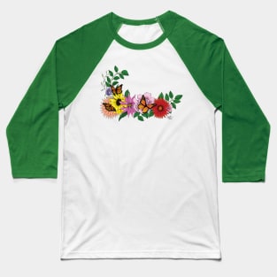 Monarch and Butterflies Baseball T-Shirt